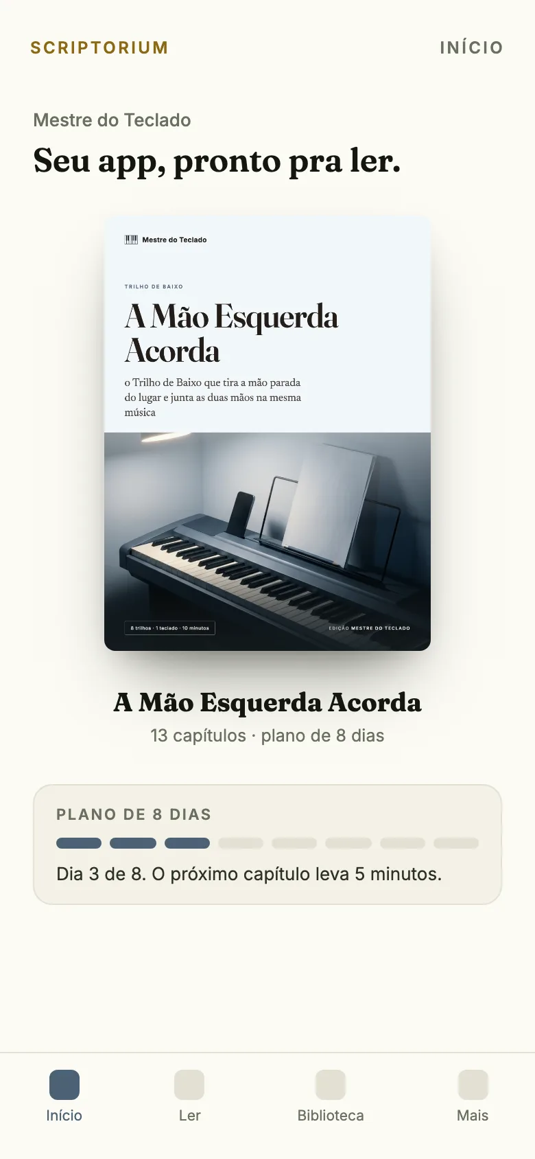 Capa do app do guia A Mão Esquerda Acorda